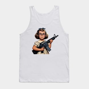 The Little Girl and a Toy Gun Tank Top